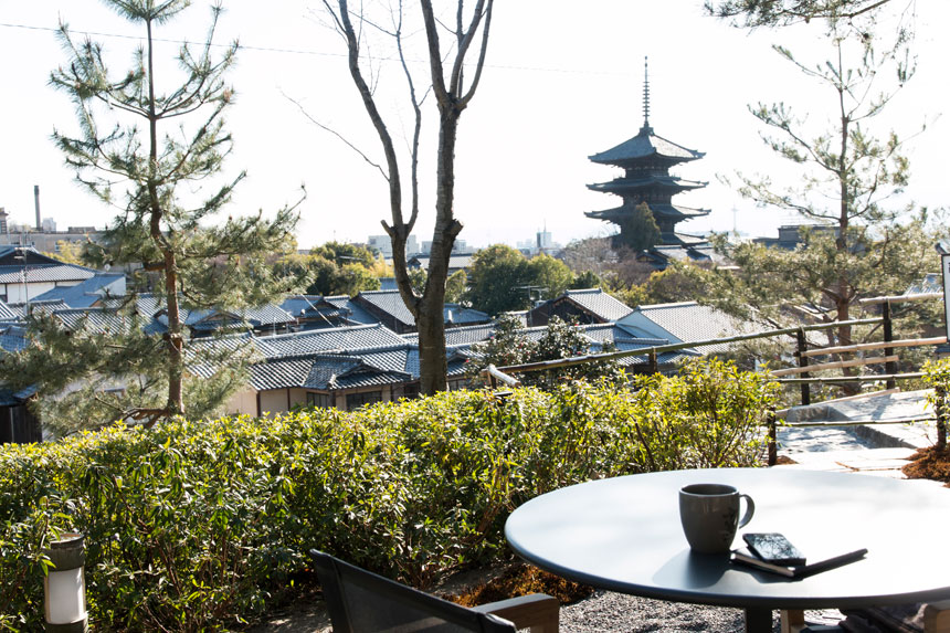 スロージェットコーヒー高台寺からの眺め